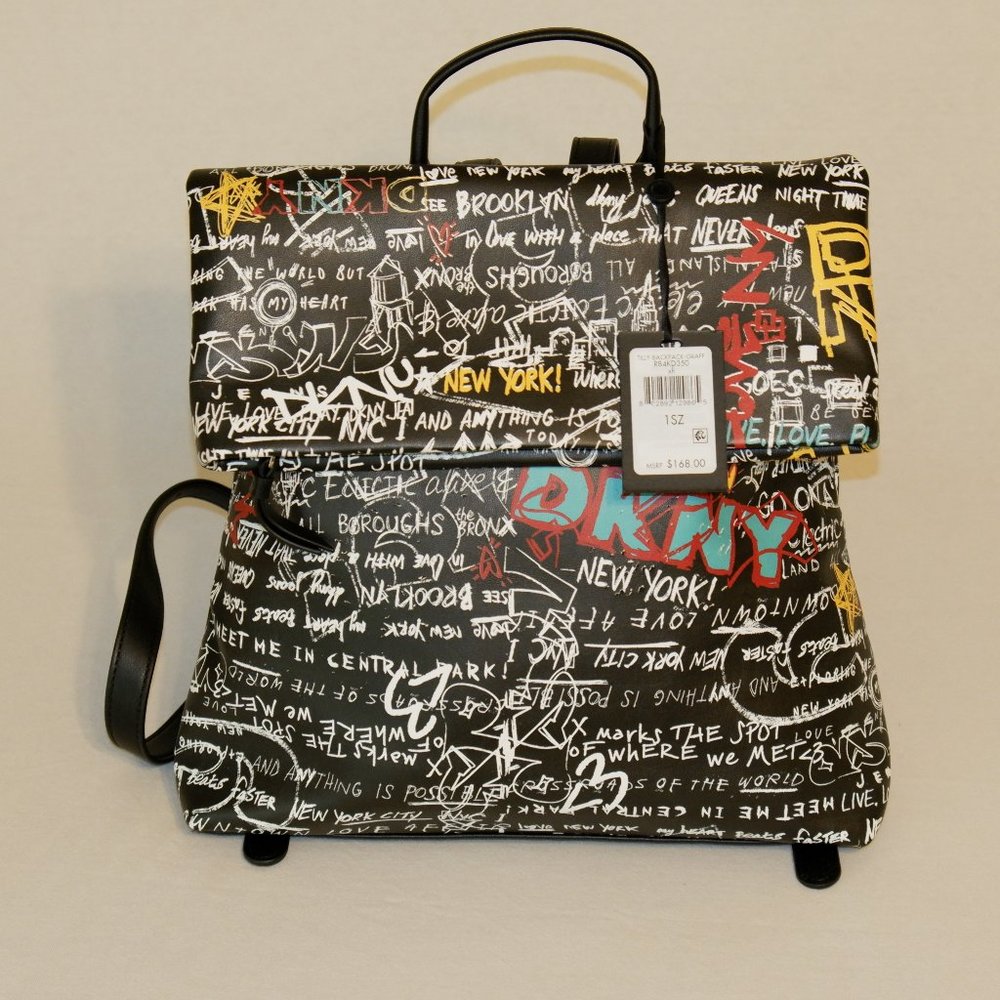 DKNY Tilly Graffiti Backpack NWT